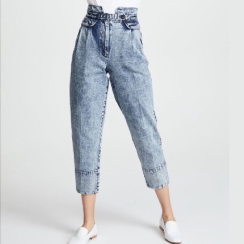 SEA Jocelyn Acid Wash Jeans In Indigo